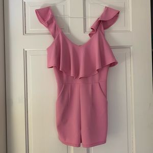 Light Pink Ruffle Design Lab Romper